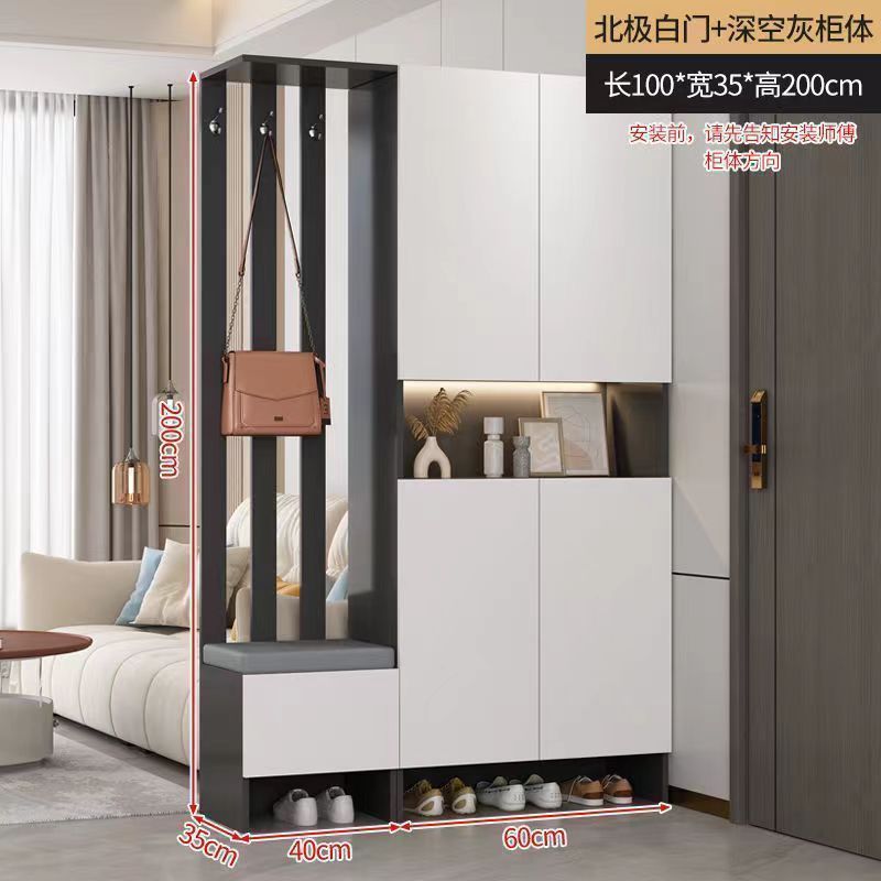 实木玄关柜入门鞋柜一体屏风隔断客厅遮挡隔断柜客厅双面屏风架|undefined