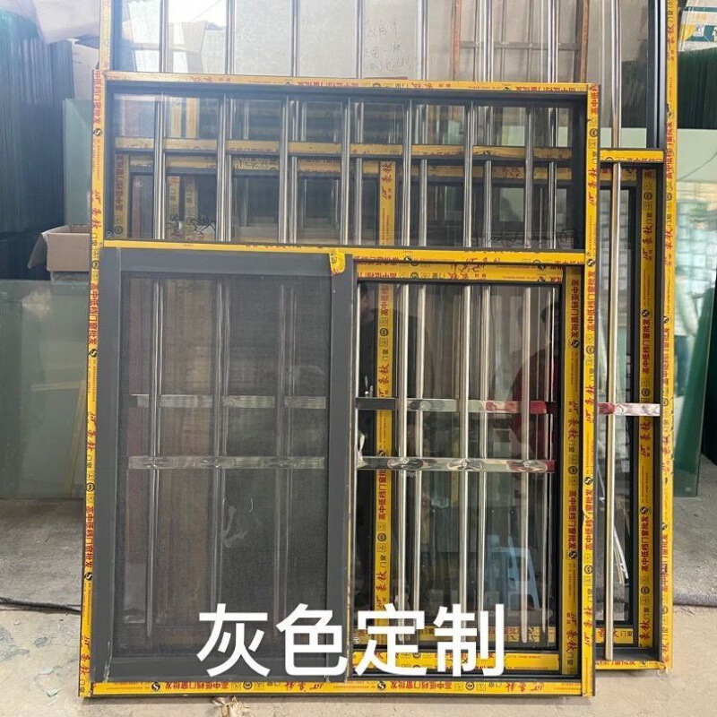 Aluminum Alloy Window Rural Self-Built House Stainless Steel Anti-Theft Window Movable Board Room Sliding Window Rural Integrated Window Export