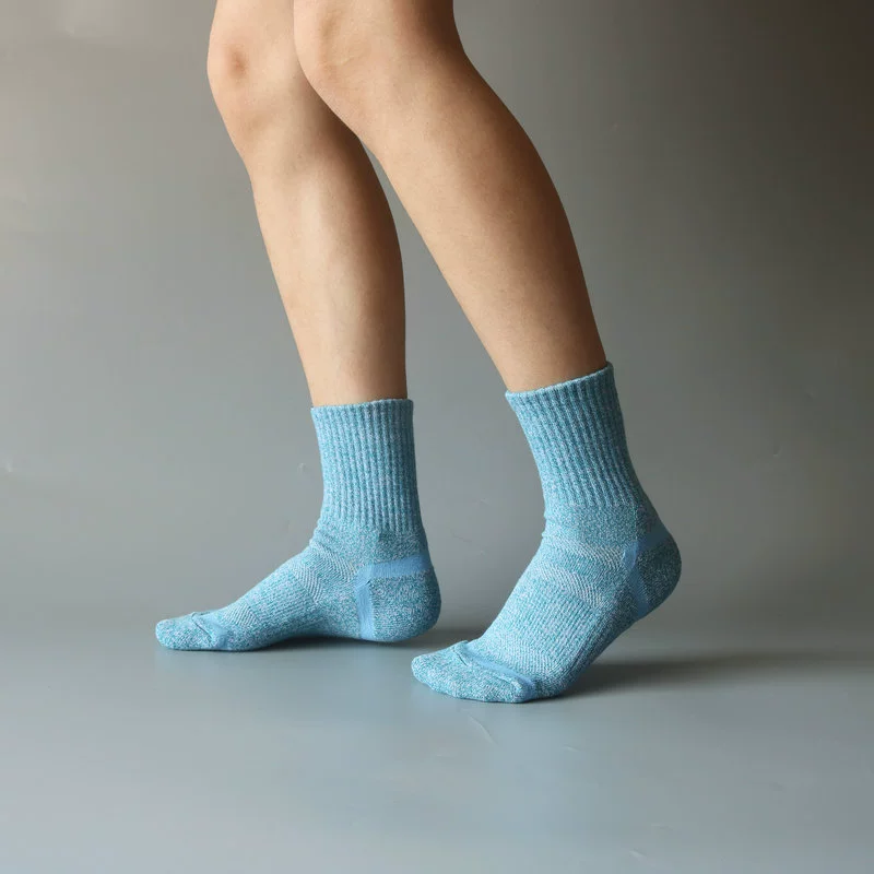 Winter basketball football travel socks, for running, increased thickness, mid-length
