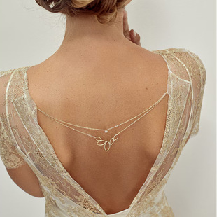 Summer Cross-Border Fashion Women's Sexy Multi-Layered Back Chain European and American Fashion Bridal Rhinestone Body Chain Body Chain