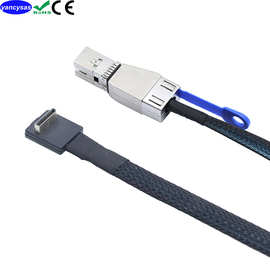 OCuLink 4i SFF-8611 90度转SFF-HD 8644 4I高速服务器连接线
