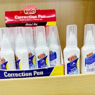 Igle Various Models of Correction Fluid Correction Fluid Student Stationery Quick-Drying Large-Capacity Export Correction Pen Manufacturer Batch