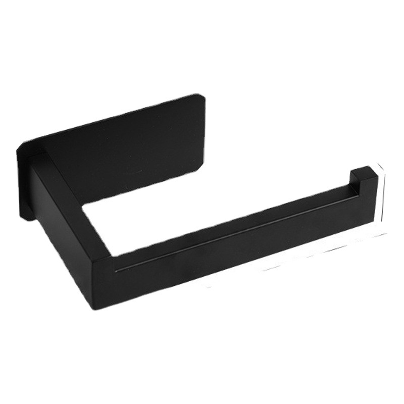 Caja de pañuelos de cocina titular de rollo negro inodoro de acero inoxidable titular de pañuelos ponche-Libre Rollo de papel higiénico rack de almacenamiento transfronterizo