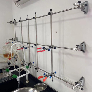 Synthetic Rack Stainless Steel Mesh Rack Distillation Rack Fume Hood Rack Double Row Pipe Fiberglass Rod Laboratory Drain Rack