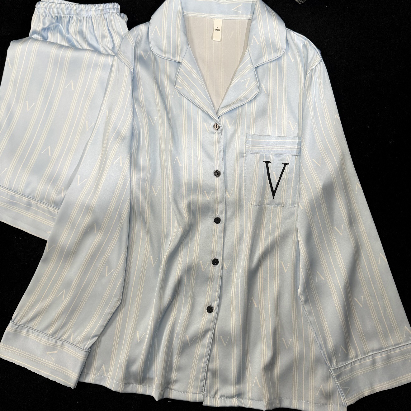 파란색과 흰색 - 긴 소매와 바지