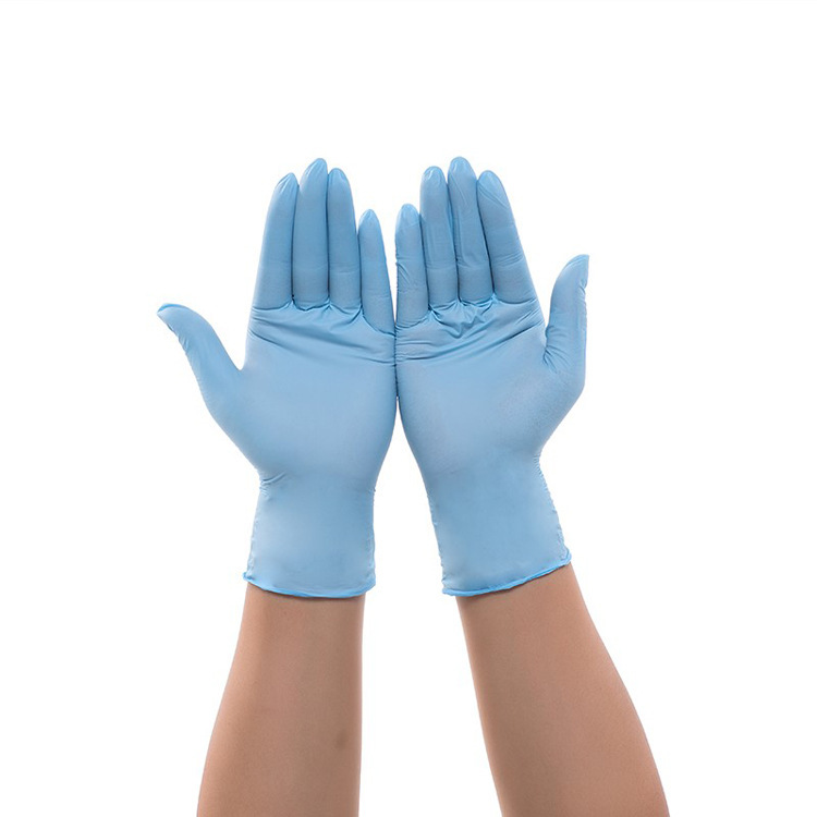 disposable Nitrile Gloves PVC Modified Synthesis Labor insurance latex protect wear-resisting Blue and white work