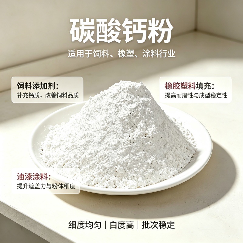 厂家批发饲料添加剂碳酸钙粉 橡胶塑料填充 电线电缆级重钙