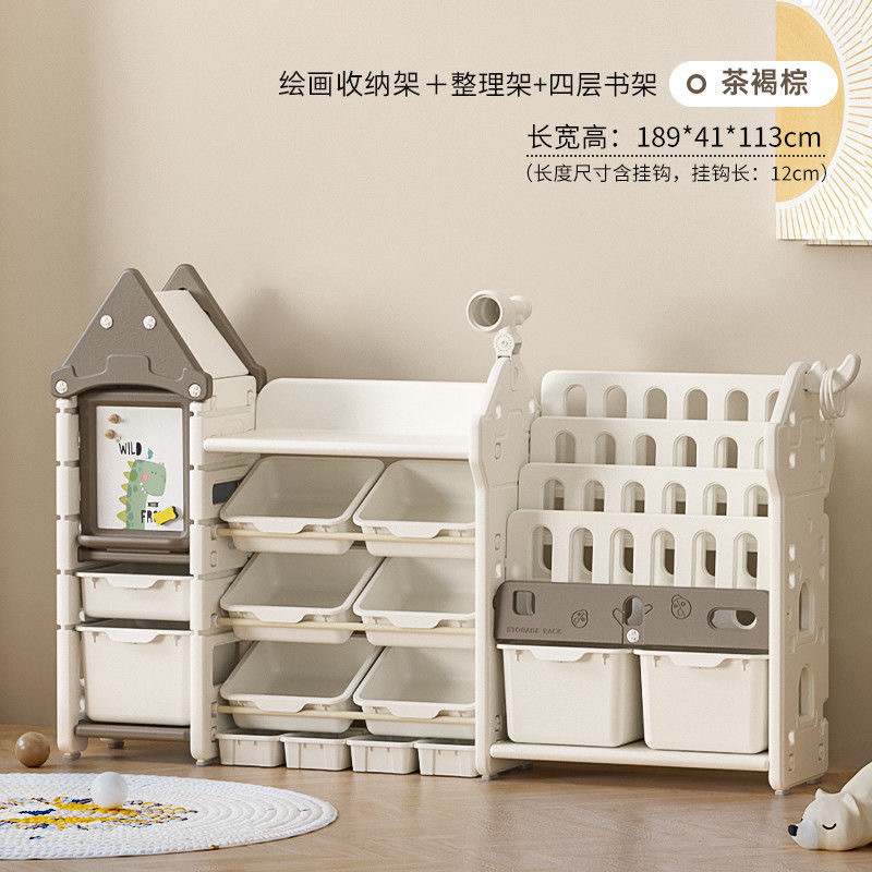 Inhe Yinghe 子供のおもちゃ収納ラック 収納キャビネット 収納ラック 収納キャビネット ベビー多層絵本ラック ツーインワン|undefined