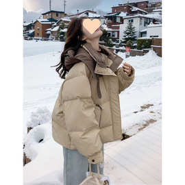 高级设计感短款羽绒棉服女冬季2025新款小个子加厚时尚洋气面包服
