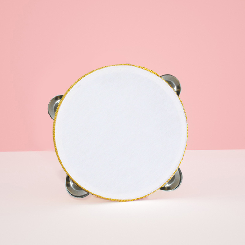 Instrumento musical de Orff pandereta pequeña de madera bebé mano tambor kindergarten maestro rendimiento exquisito tambor