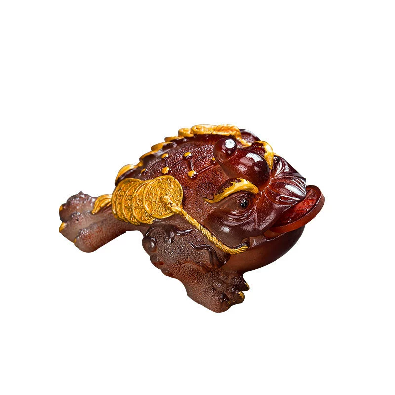 Калейдоскопический сувенир Golden Toad Tea Pet с меняющим цветом, декоративная поднос для чая, варианты малый и большой