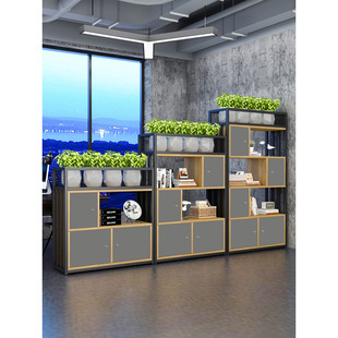 Customized Storage Cabinet Workstation Partition Bookshelf Display Rack Office Partition Shelf Iron Art Screen Decoration Cross-Border