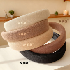 2025新款复古宽边发箍女款洗脸头箍高颅顶百搭压发卡发捆气质发饰