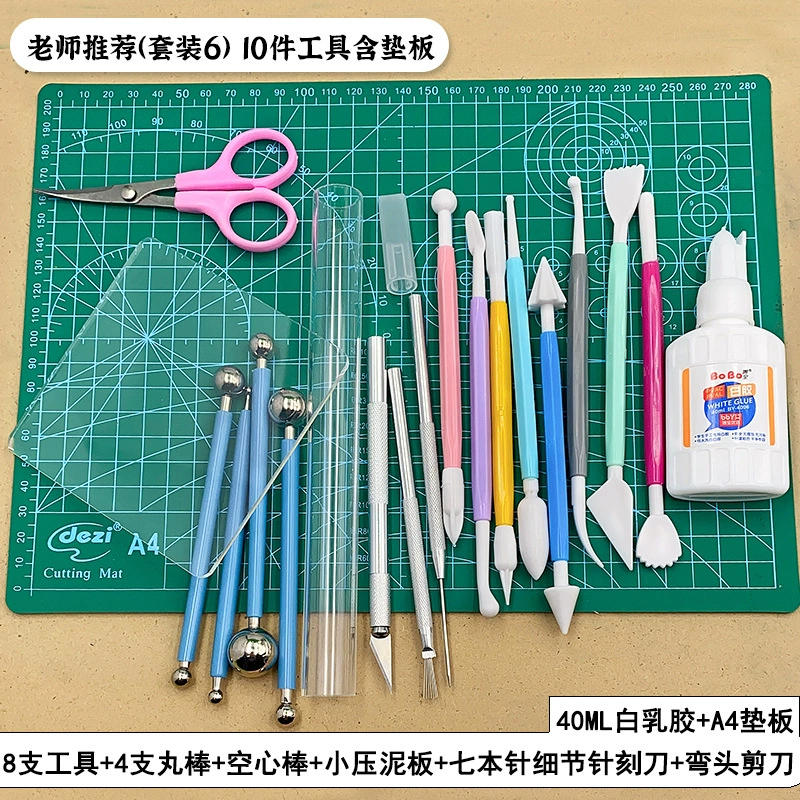 Clay handmade, tools set, ceramics, minifigure, material