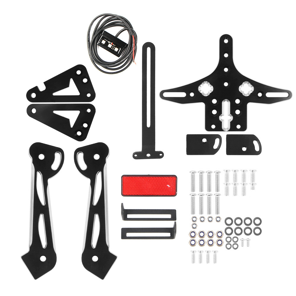Suitable for Yamaha TMAX530 12-19 modified license plate frame with LED light license plate frame