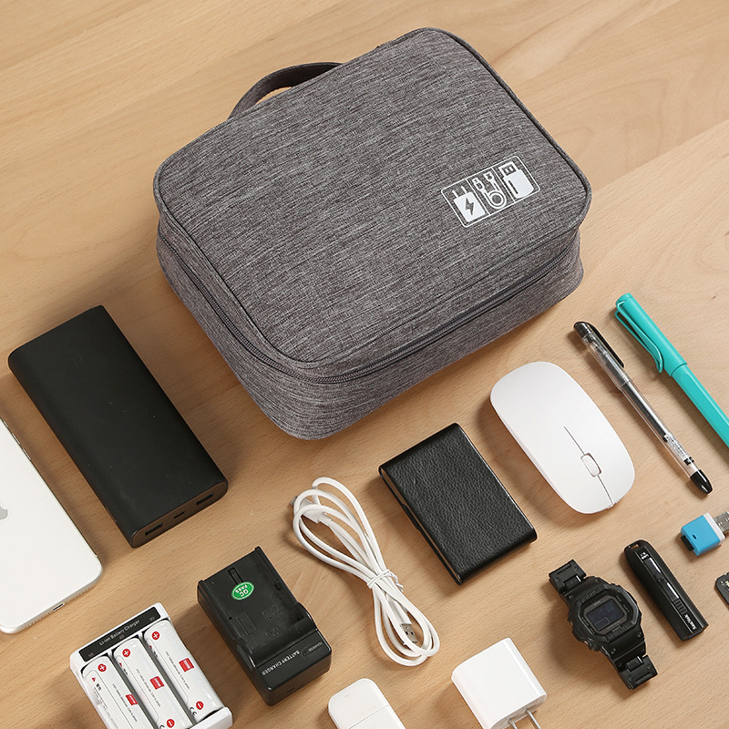 Single-Layer Digital Bag Source Factory Spot Data Cable Storage Bag Desktop Travel Storage Digital Bag