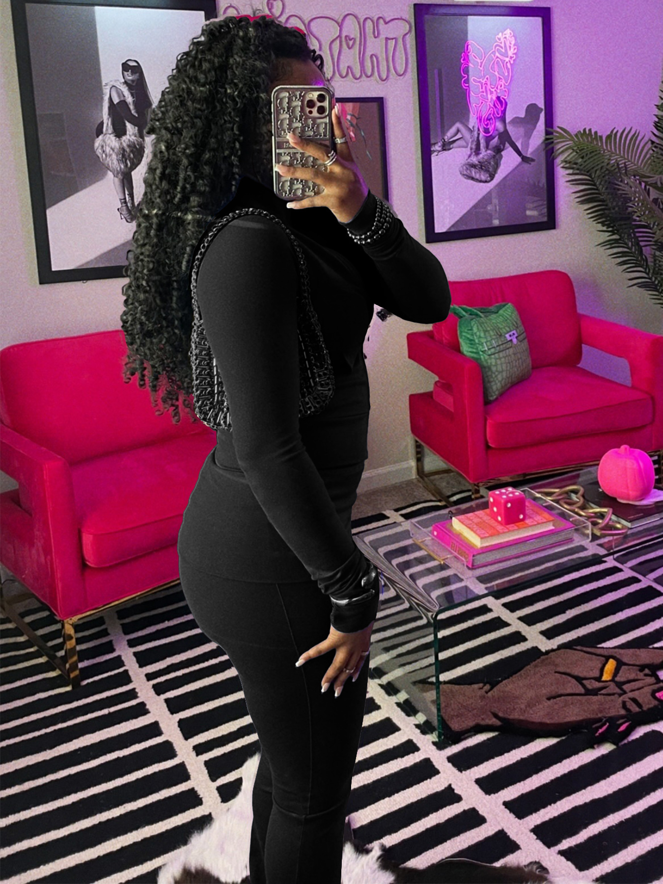 Women Clothing Sports Casual Tight Zipper Low Waist Fold Slightly Flared Fleece Lined Two Piece Sets