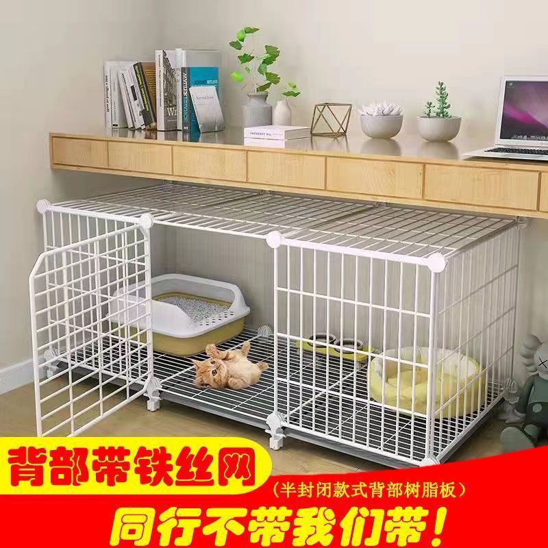 Cat Cage with Toilet Villa Super-large Free Space Indoor Empty Cage Cats Home Three-layer Small Cat Nest