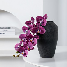 仿真花蝴蝶兰单朵3d手感保湿黄色黑色红色家居装饰人造兰花仿生花