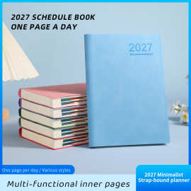 2027日程本跨境英文版年历本外贸记事本工作效率记录本绷带计划本