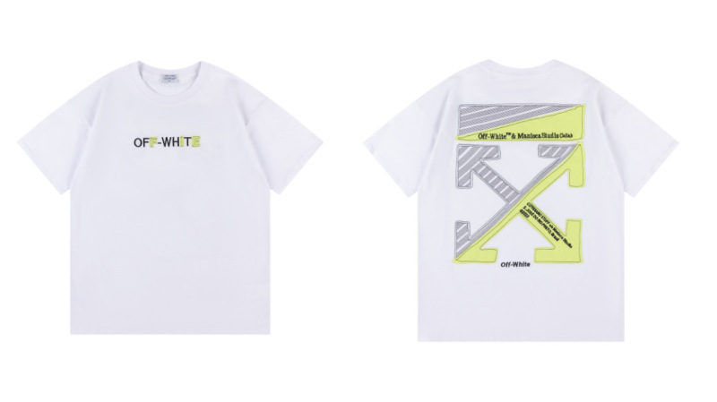 トレンディな漫画落書き油絵矢印半袖男性と女性ルーズカップル OFW 純綿半袖 Tシャツ夏 mk ゼブラ|undefined