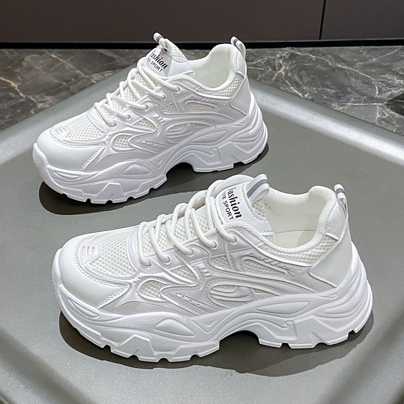 Women's Dad Foreign Trade 2025 New Model, Spring And Autumn Breathable Height-increasing Thick-soled Casual Shoes,_voghion.com