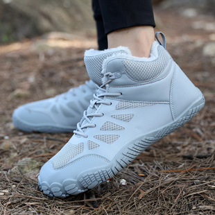 Winter Snow Boots Cross-border Men's and Women's Cotton Shoes Waterproof Warm fleece-lined Shoes for Couple Barefoot Shoes Outdoor Hiking Shoes