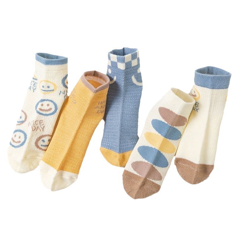 Children's thin summer breathable cartoon socks girl's