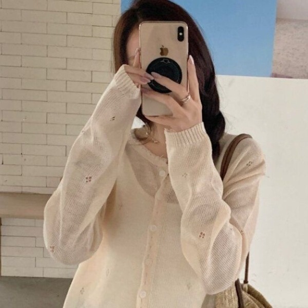 2026 Gentle Style Hollow-Out Crochet Loose Sun-Protective Long-Sleeve Knit Cardigan for Women, Summer Design, Thin New Style Top 2026 Gentle Style Hollow-Out Crochet Loose Sun-Protective Long-Sleeve Knit Cardigan for Women, Summer Design, Thin New Style Top