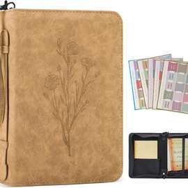 优质皮革大号经书套包带肩带,学习用品，书籍收纳套户外书包书套