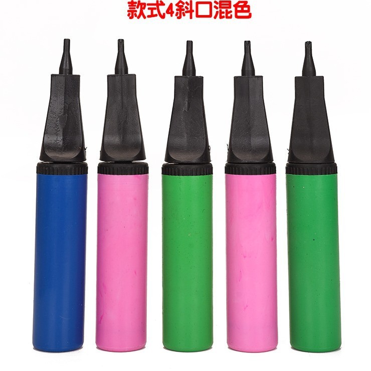 ハンドプッシュバルーンインフレータブルポンプ混合色手動双方向インフレータブルポンプポータブル傾斜口ボールポンプメーカー卸売|undefined