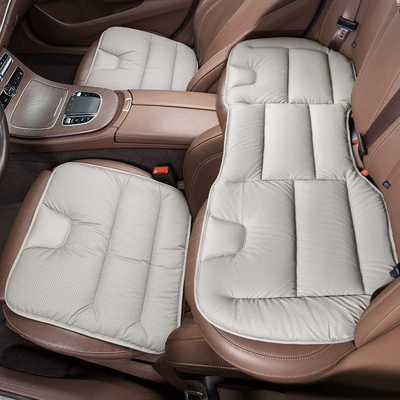 Four Seasons Pad Breathable, Comfortable, Non-Sweaty, Seat Cushion - off-whitefull-car-three-piece-set-audi