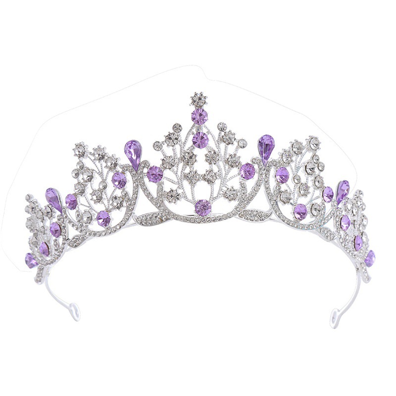 Niños corona tocado princesa rhinestone diadema modelo pasarela show corona vestido de cumpleaños de la muchacha updo Accesorios