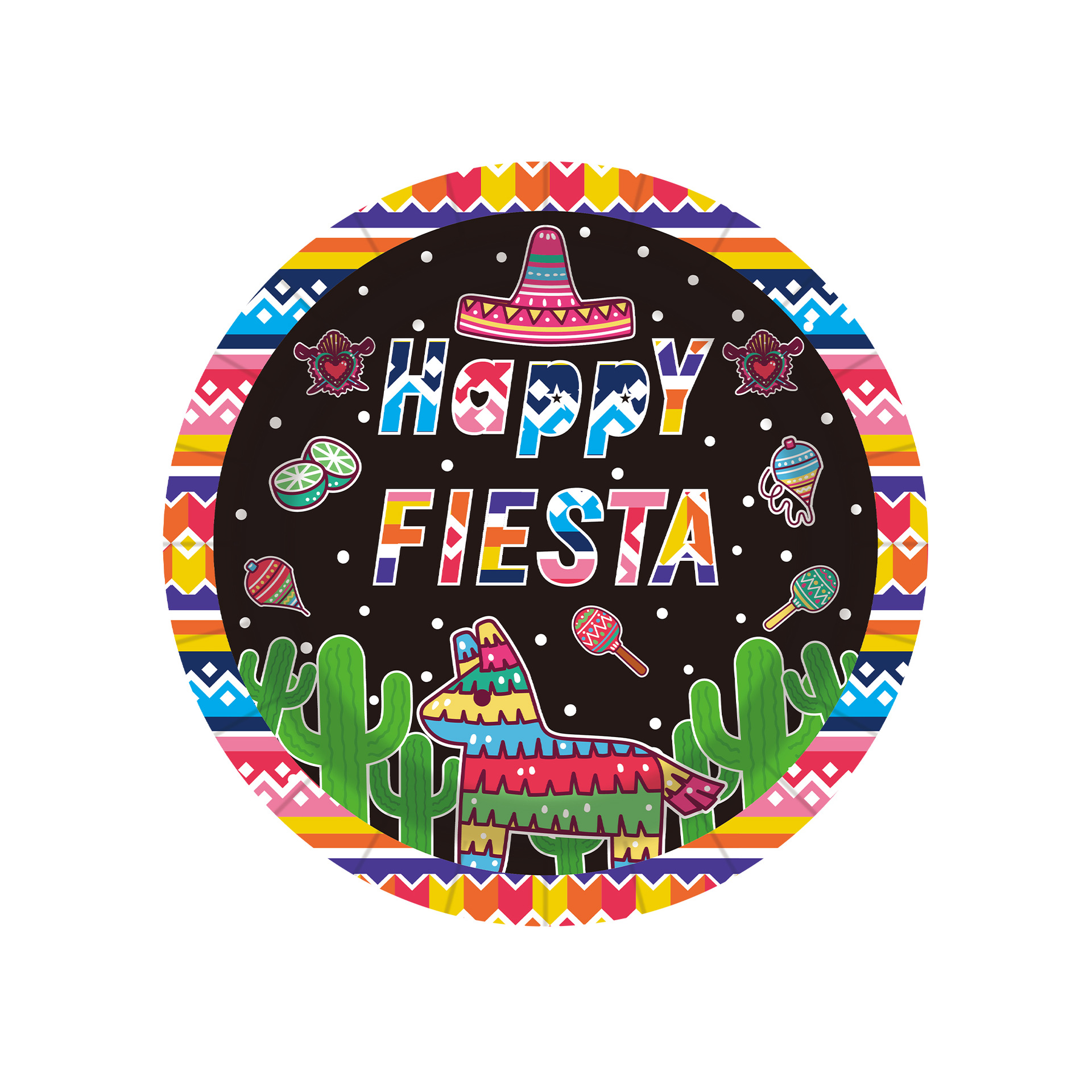 Carnaval mexicano decoración de fiesta temática de carnaval bandeja de papel desechable taza de papel toallas set de cubiertos de fiesta