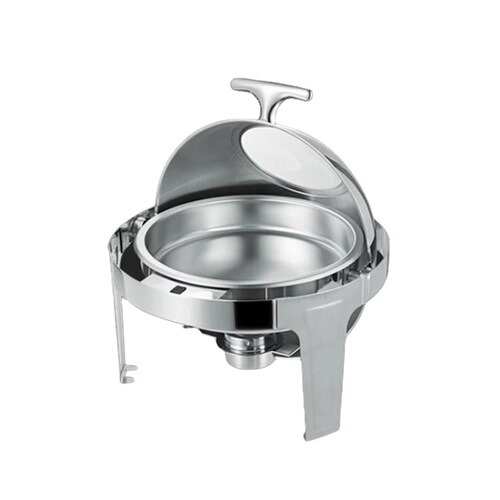 Full-cover stainless steel round visual dining stove, hotel buffet stove insulation buffet stove, electric heating dining stove soup stove