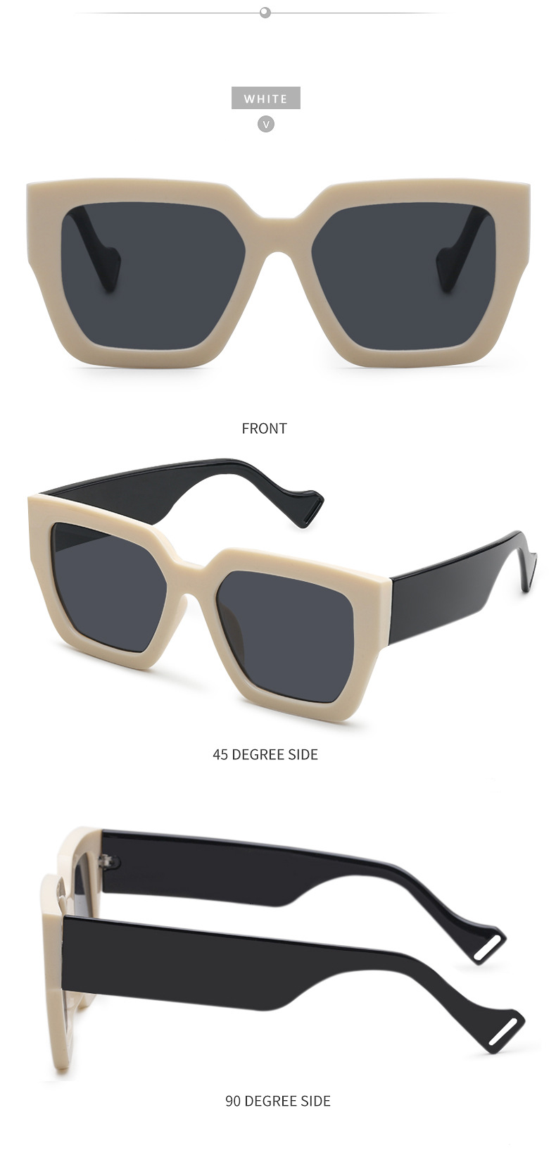 New Fashion Style Big Frame Sunglasses display picture 9