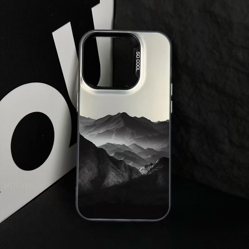 Dark Mountains Suitable for Apple 15 Pro Max Phone Case iPhone 16 Premium 14 Pro Scenery 17 Pro Foreign Trade