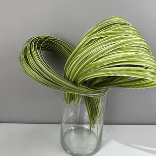 Steel grass line shape grass wedding celebration flower art design simulation plant flower arrangement with soft glue blades green iron line DIY