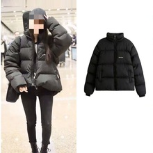 现货欧阳娜娜迪丽热巴白鹿阚清子明星同款羽绒棉服短外套女2023冬