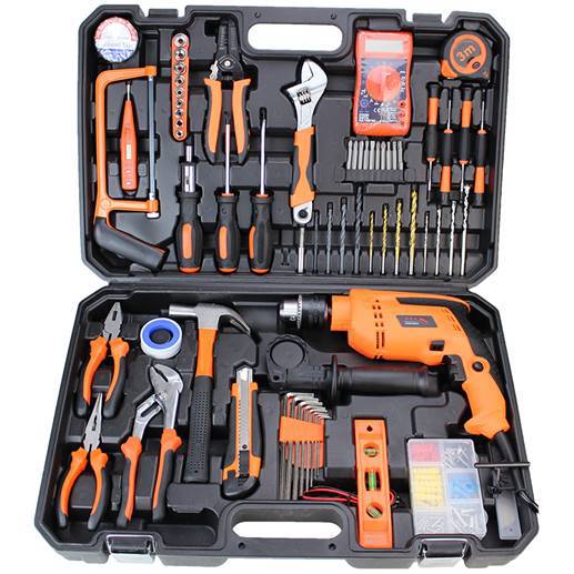 Taladro eléctrico Juego completo Caja de herramientas para el hogar Taladro de mano 13mm Taladro de impacto Herramientas combinadas Reparación de automóviles Herramientas de electricista image 18