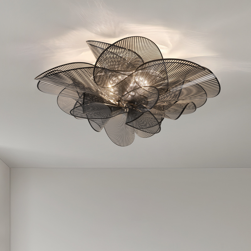 Gran vista jardín de diseño italiano lámpara de techo lámpara de dormitorio cálida lámpara de estudio arte personalidad lámpara Zhongshan194L