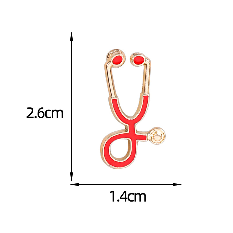 Estetoscópio vermelho (banhado a ouro)