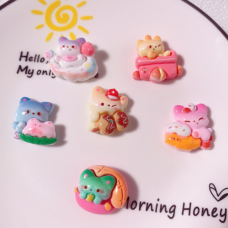 Dibujos animados Animal Party Accesorios de resina de bricolaje Gel de crema Accesorios para el cabello Funda para teléfono móvil Hornos para zapatos Hebilla Material colgante hecho a mano