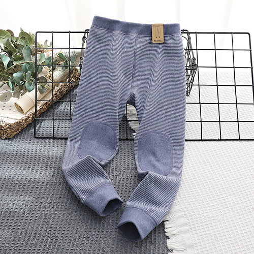 Children's Fashion Striped Warm Trousers for Boys, School Uniform Magic Kids' Clothing Spring and Autumn Cotton Trousers Qingdao Underwear Factory Direct Sale