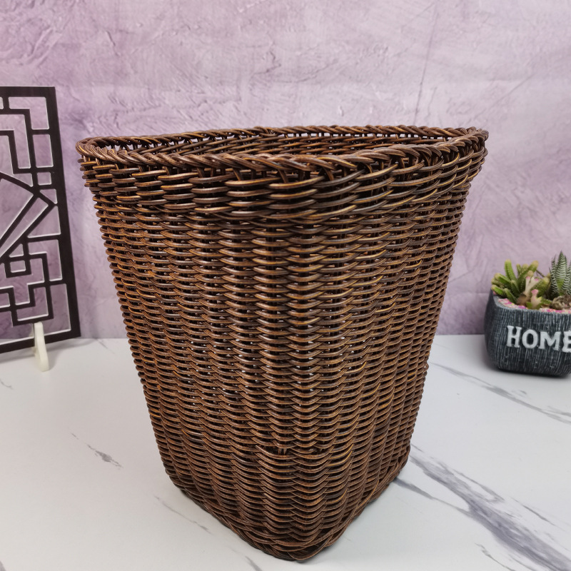 Cesta de lavandería tejida cesta de lavandería Cubo de almacenamiento de juguete Almacenamiento de lavandería de gran capacidad Lou cesta de almacenamiento de lavandería doméstica