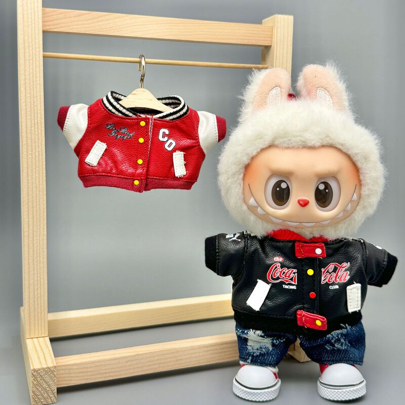Labubu Doll Clothes for the First, Second, and Third Generations, Retro Jacket Set, High-Energy 3.0 Vinyl Doll
