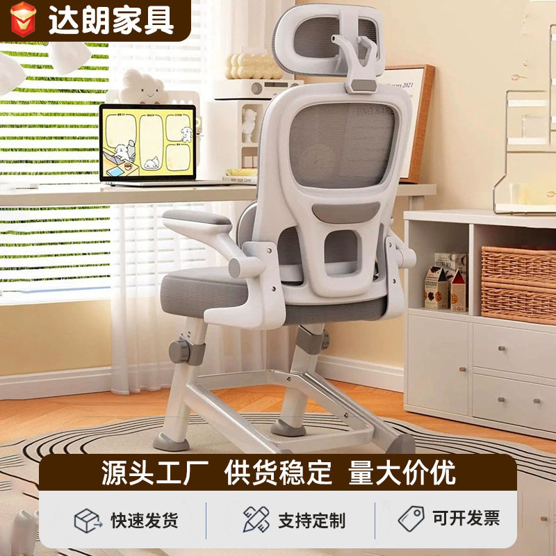 Children's Study Chair Can Be Raised and Lowered, Suitable for Teenagers and Primary and Secondary School Students, Home-Use Adjustable Desk Chair