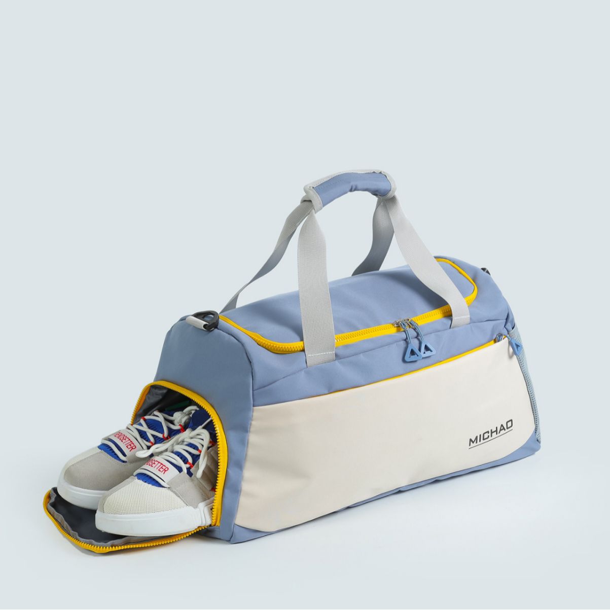 Nueva bolsa de fitness de separación en húmedo y seco logotipo impreso para mujer bolsa de viaje de gran capacidad trolley con bolsa de equipaje de almacén de zapatos independiente