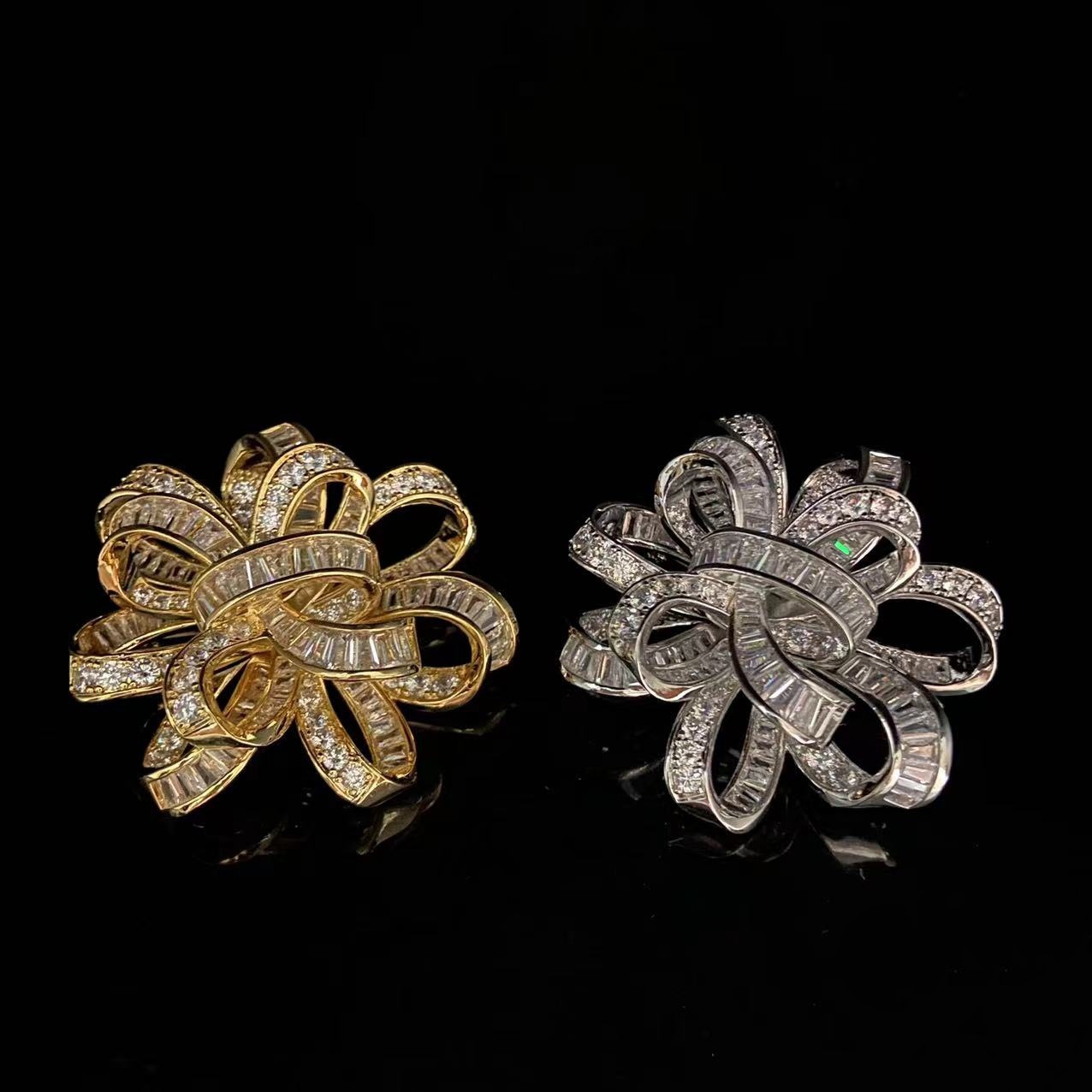 한국 패션 꽃 지르콘 브로치 창조적 인 대기 세트 코트 청삼 의류 액세서리 웨딩 코르세이지 선물