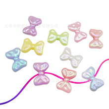 亚克力镀彩卡通蝴蝶结散珠串珠子手工diy配饰品手机链挂件